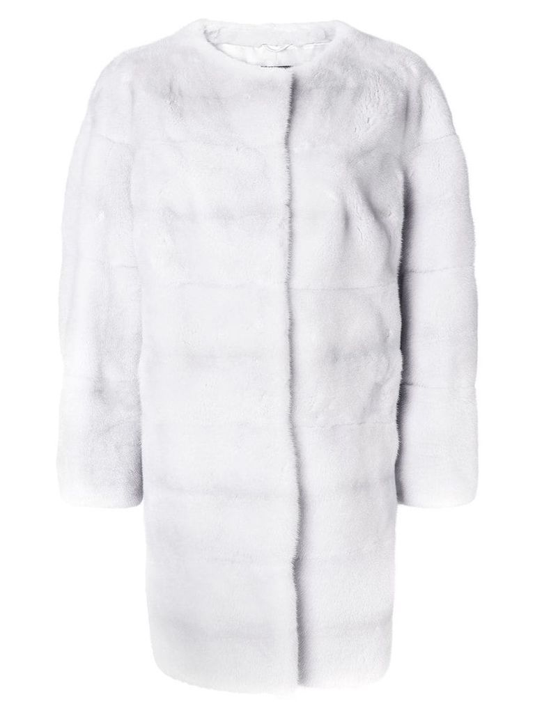 Liska long-sleeve coat - NEUTRALS