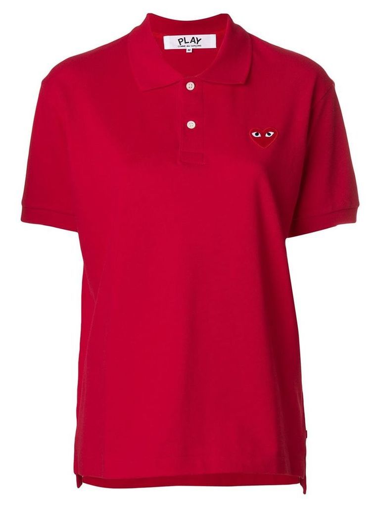 Comme Des Garçons Play heart patched polo shirt - Red