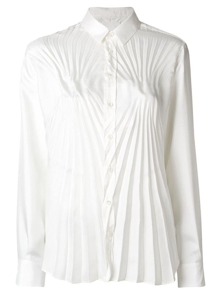 Maison Margiela pleated fitted shirt - White