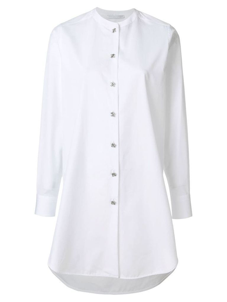 Ermanno Scervino long-line embellished shirt - White