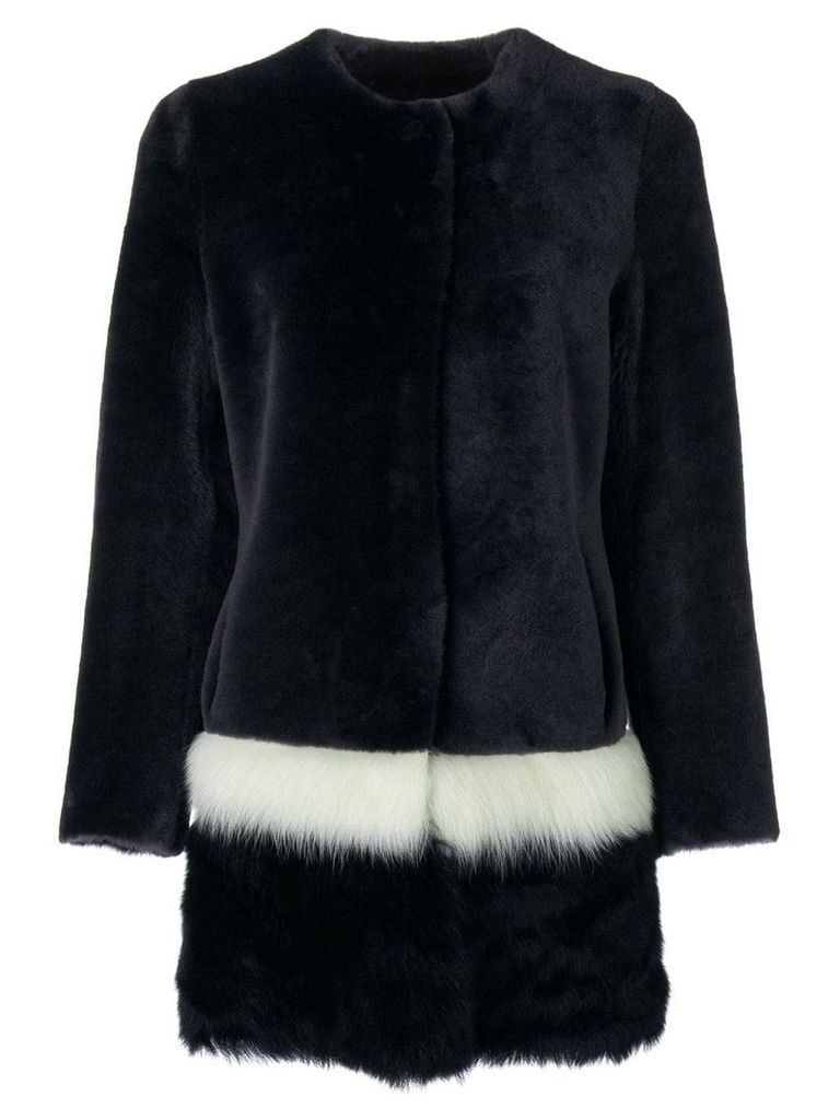 Cara Mila Tascani reversible fur coat - Black