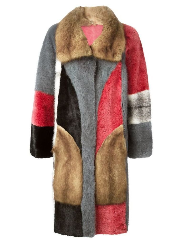 Liska reversible fur coat - Multicolour