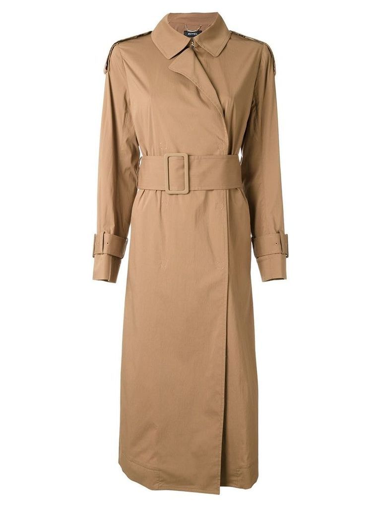 Muveil belted trench coat - Brown