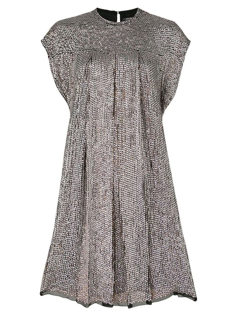 Isabel Marant mirror embellished shift dress - Metallic