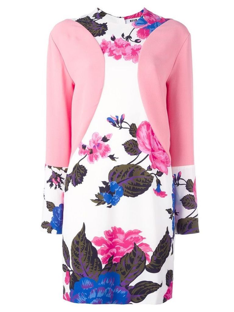 MSGM floral print dress - Pink