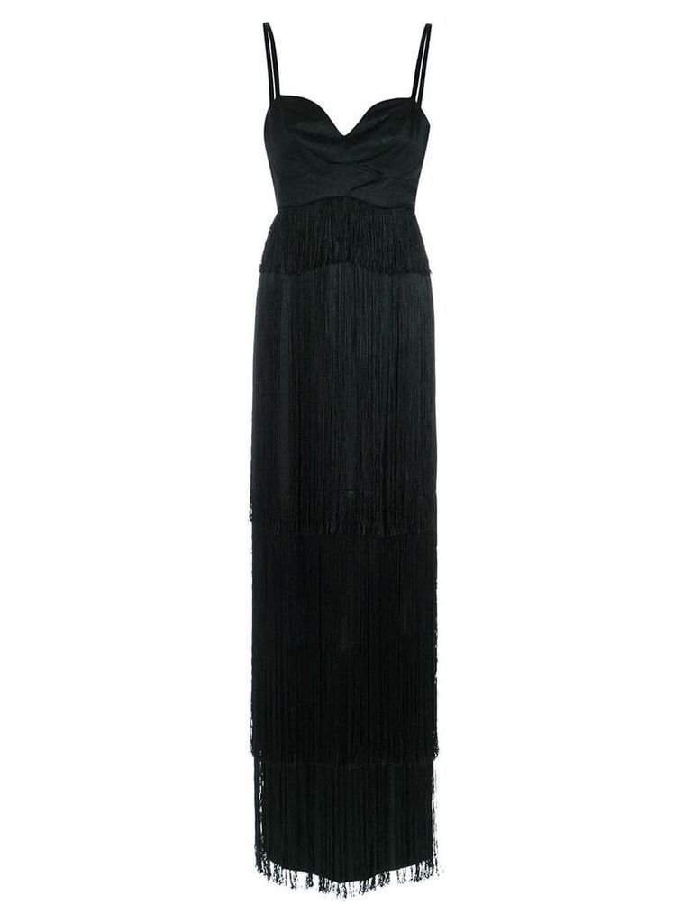 Tufi Duek fringed gown - Black