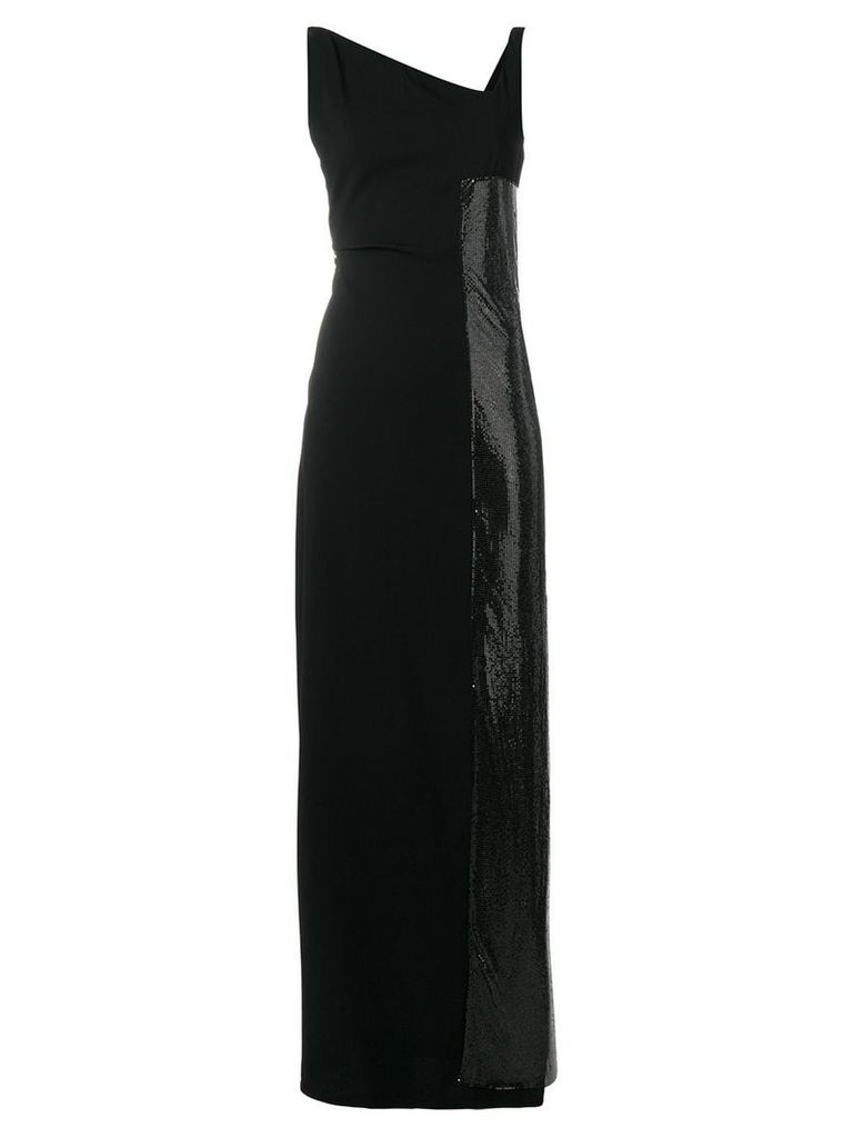 Paco Rabanne sequin panel maxi dress - Black