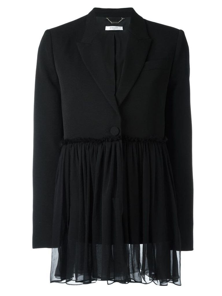 Givenchy gathered detail blazer - Black