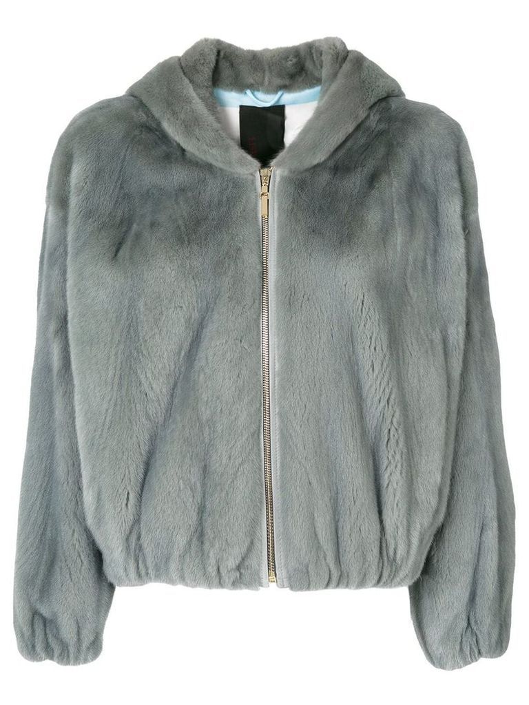 Liska fur zipped jacket - Grey