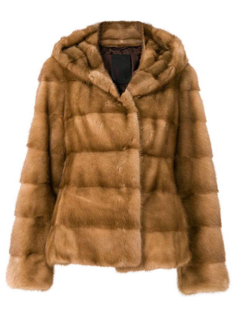 Liska Valenzia hooded jacket - Brown