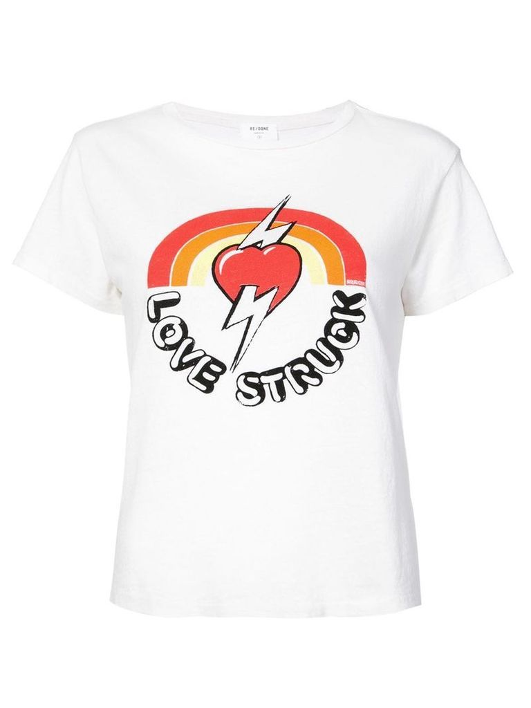 RE/DONE Love Struck graphic Tee - White