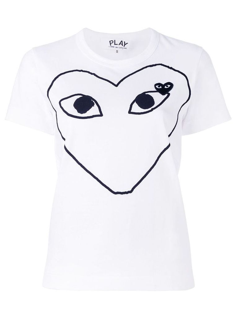 Comme Des Garçons Play printed heart T-shirt - White