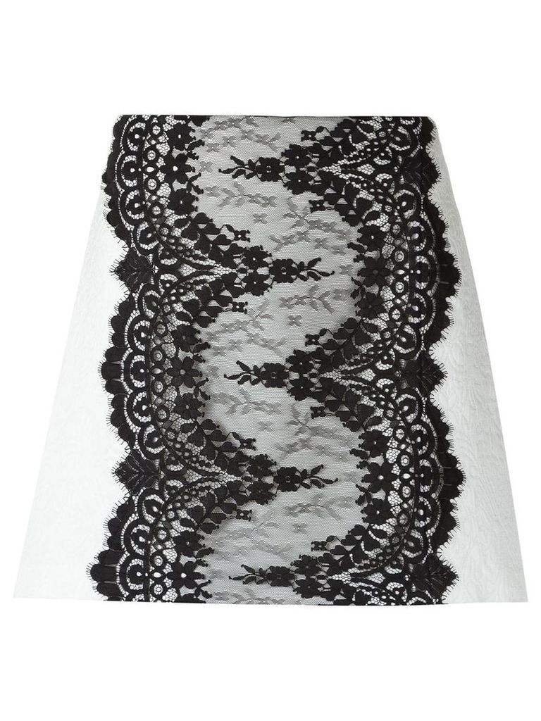 Olympiah lace panels skirt - White