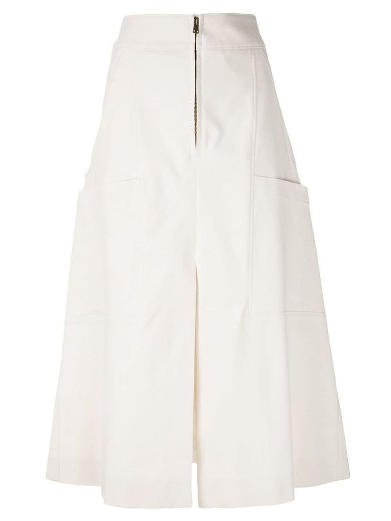 Chloé multi-pocket A-line midi skirt - Neutrals