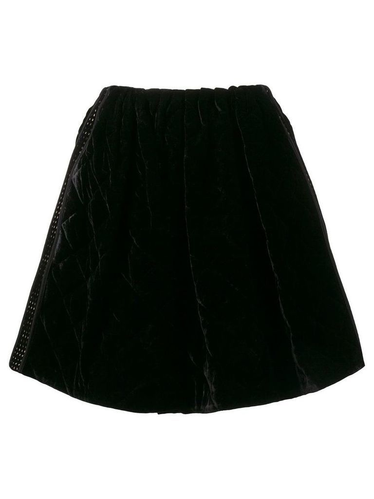 Fendi Quilted Velvet Mini Skirt - Black