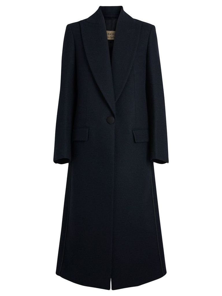 Burberry Cashmere Tailored Coat - Blue