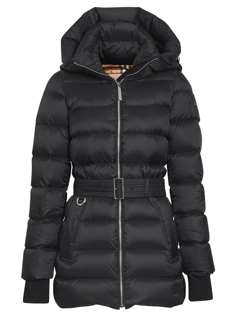 Burberry belted puffer coat - Black