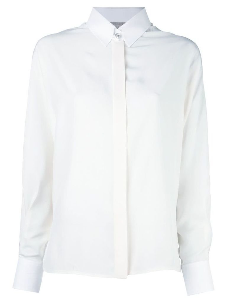 LANVIN embellished collar fastening shirt - White