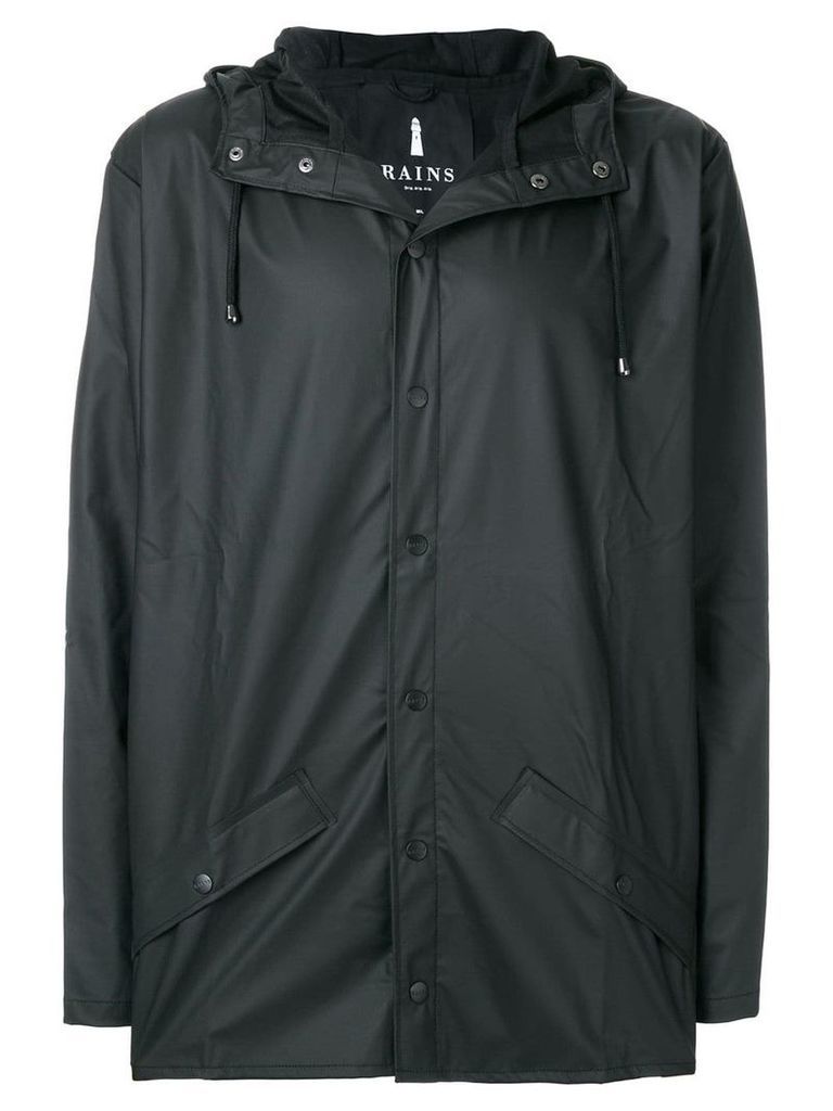 Rains snap fastening raincoat - Black