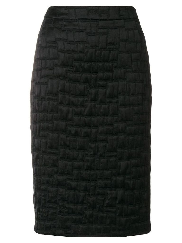 Talbot Runhof textured pencil skirt - Black