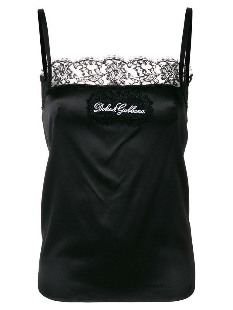 Dolce & Gabbana lace trim vest - Black