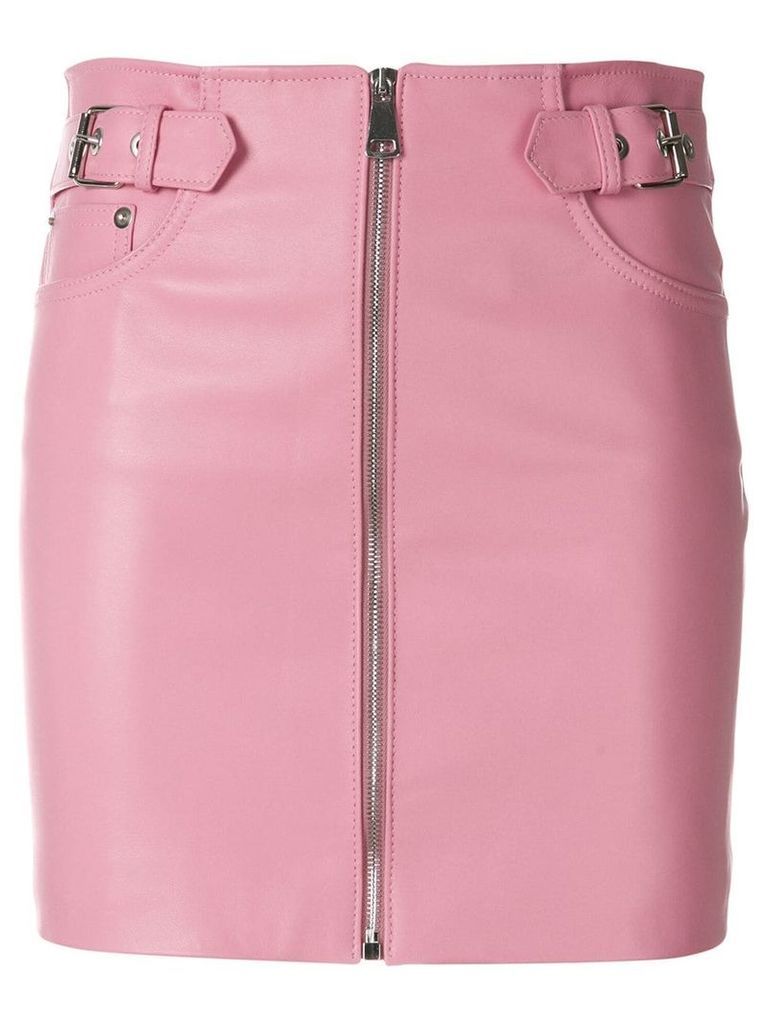 Manokhi front zip mini skirt - Pink