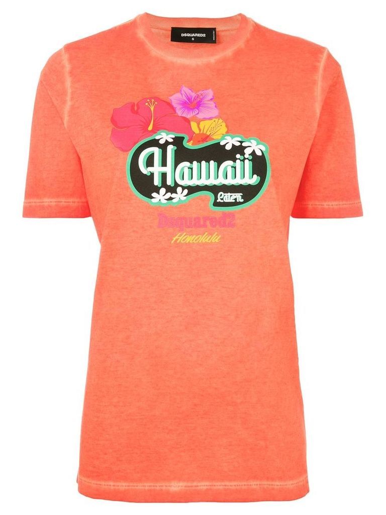 Dsquared2 Hawaii print T-shirt - Yellow