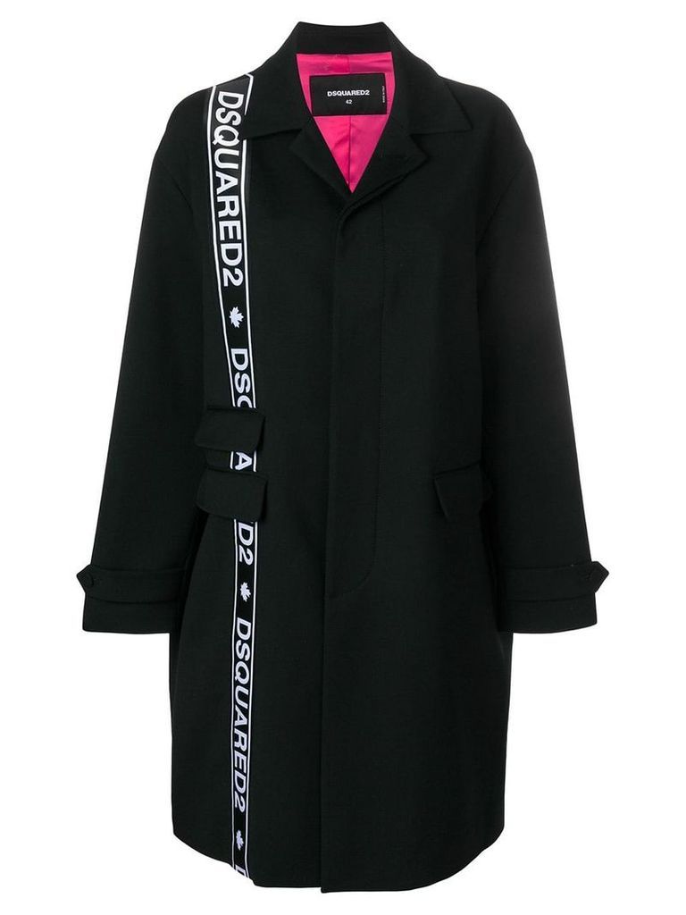 Dsquared2 side logo coat - Black