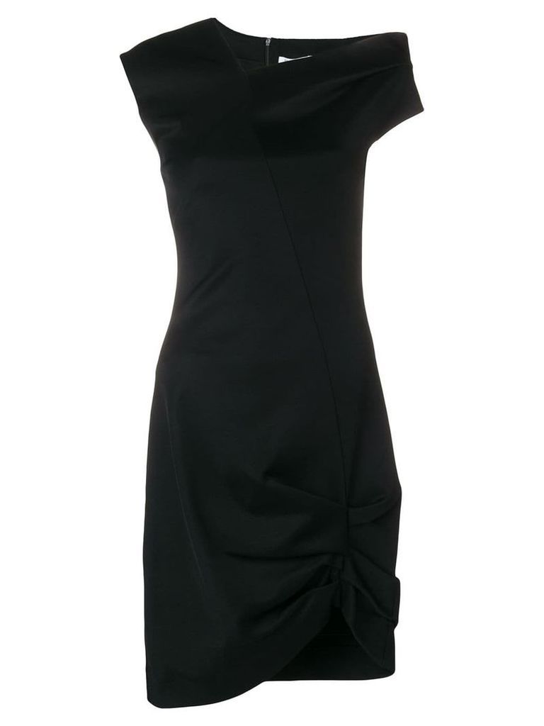 Helmut Lang asymmetric fitted dress - Black