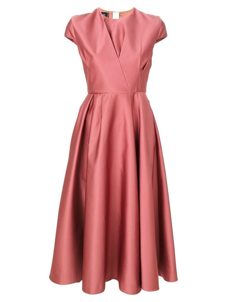 Rochas pleated detail flared dress - Pink