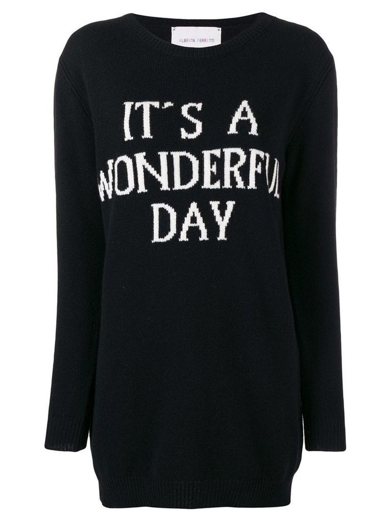 Alberta Ferretti It's a Wonderful Day sweater dress - Black