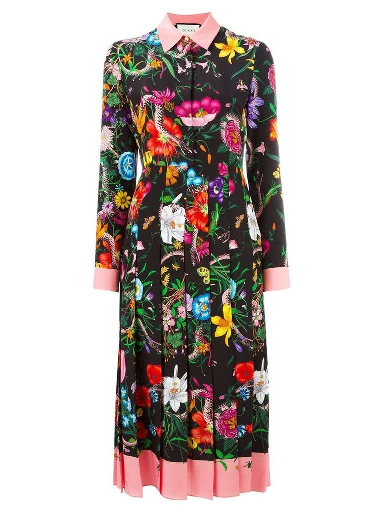 Gucci Flora snake print silk dress - Multicolour