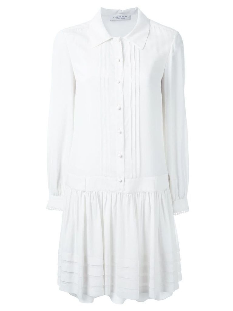 Philosophy Di Lorenzo Serafini pleated shirt dress - White