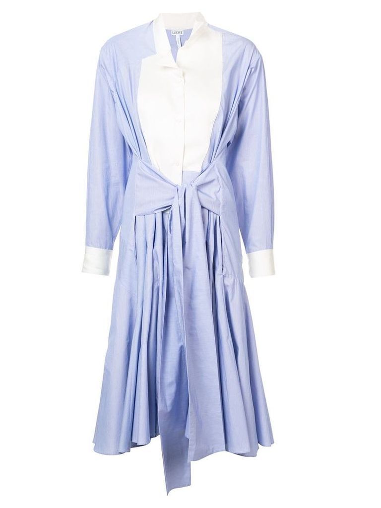 Loewe asymmetric shirt dress - Blue