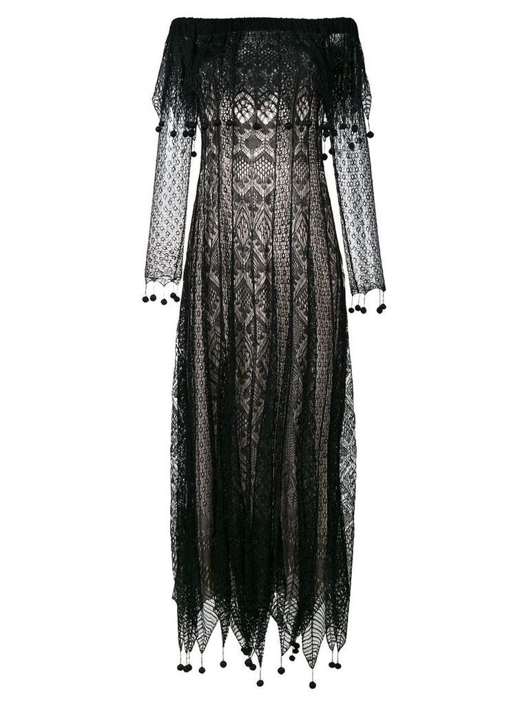 Alexander McQueen pom pom lace dress - Black
