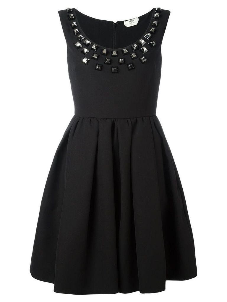 Fendi studded crepe dress - Black