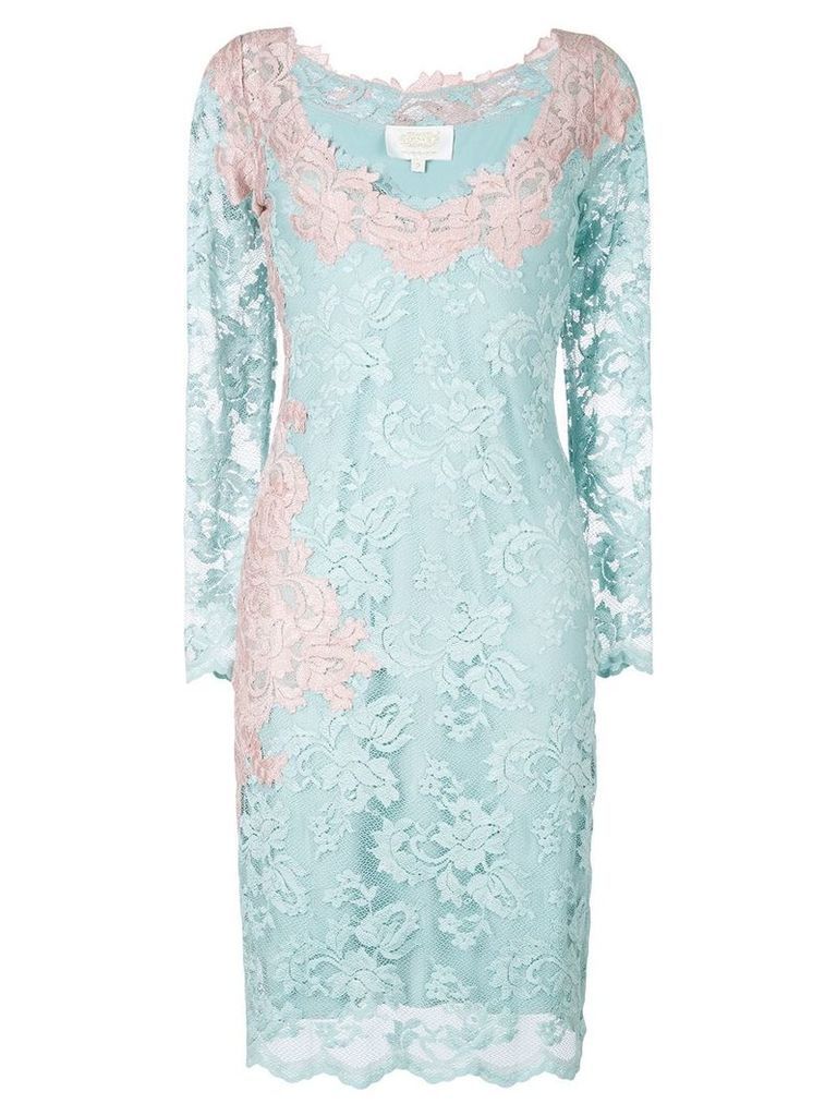 Olvi´S lace-embroidered dress - Blue