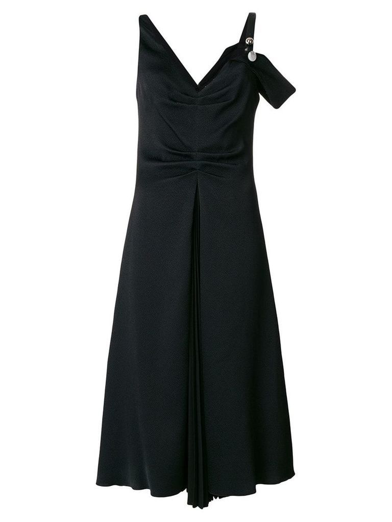 Proenza Schouler One Sleeve Open Shoulder Dress - Black