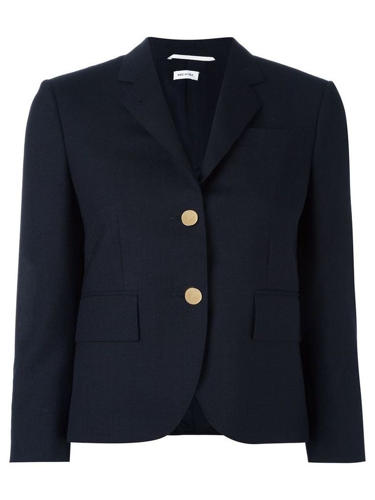 Thom Browne Classic Single Breasted Sport Coat In Navy 2-Ply Wool