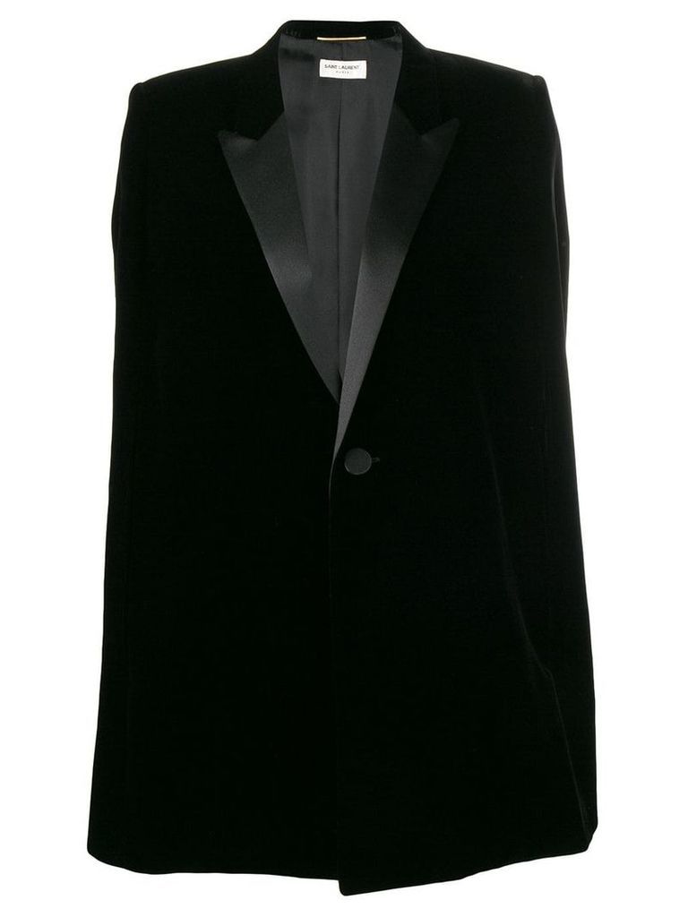 Saint Laurent blazer style cape - Black