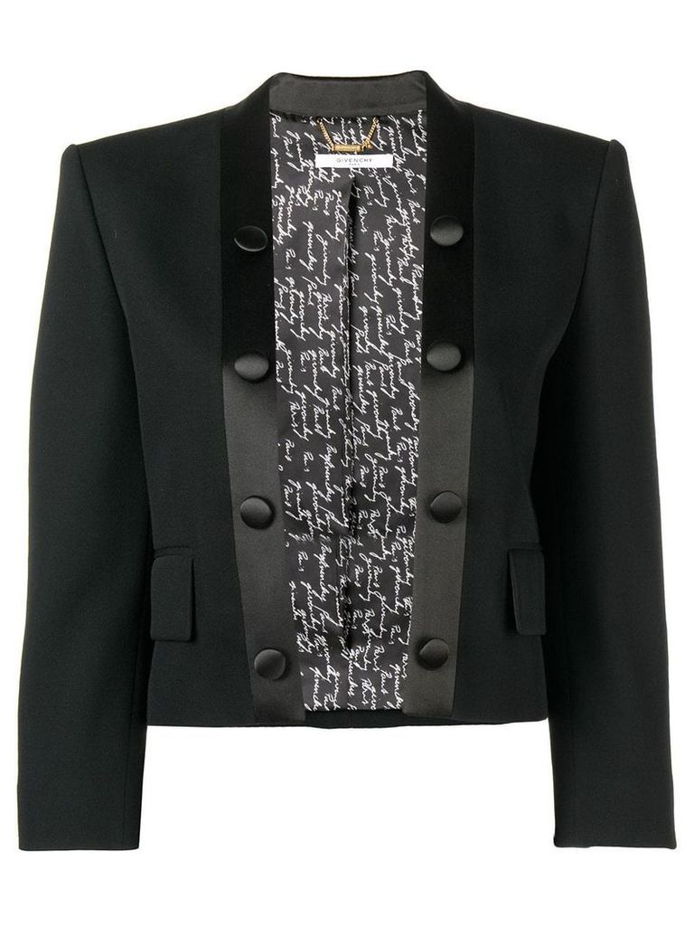 Givenchy cropped tuxedo jacket - Black