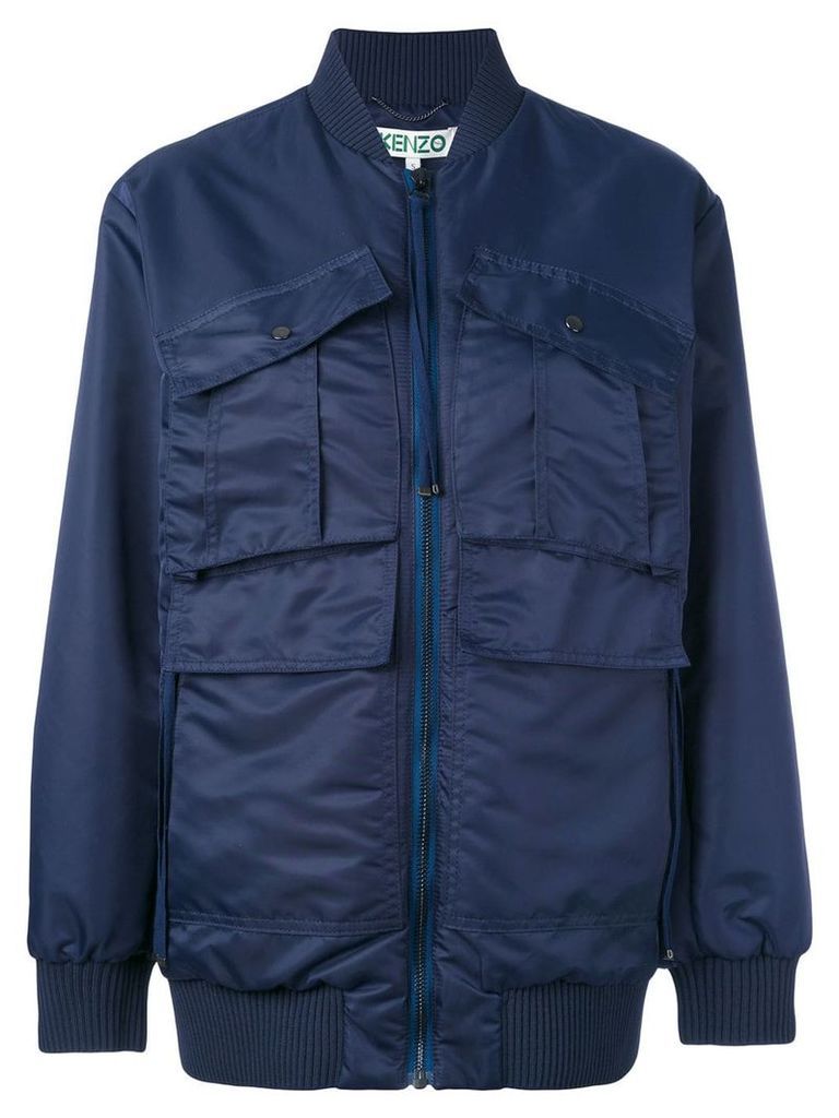 Kenzo utility bomber jacket - Blue