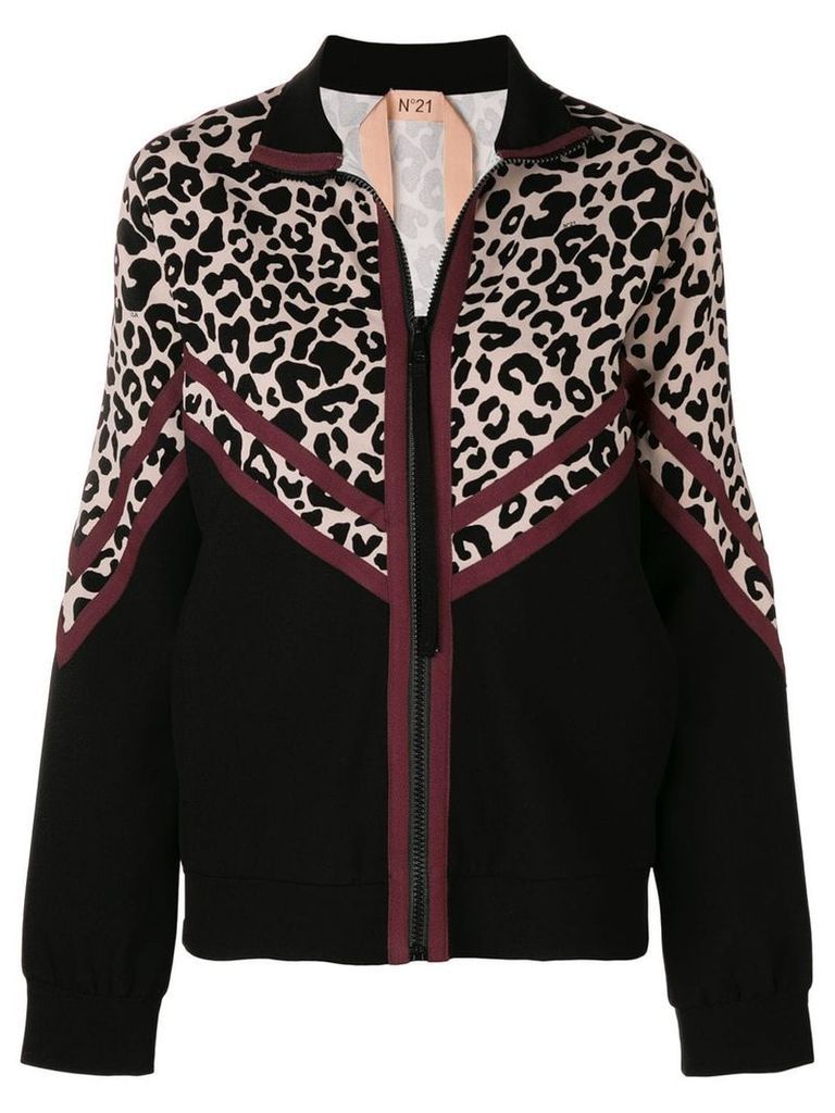 Nº21 leopard print jacket - Black