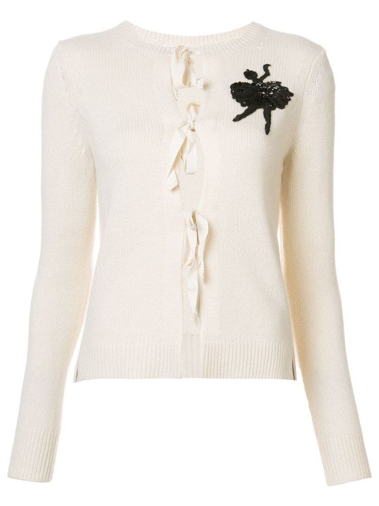 Marc Jacobs cashmere sequinned ballerina cardigan - White