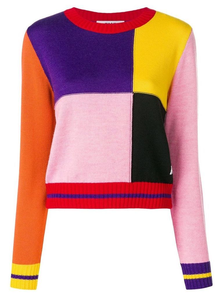 MSGM colour-block sweater - Multicolour