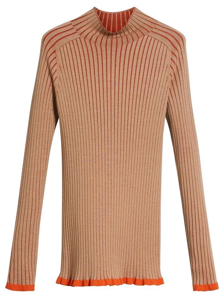Burberry Silk Cashmere Turtleneck Sweater - Brown