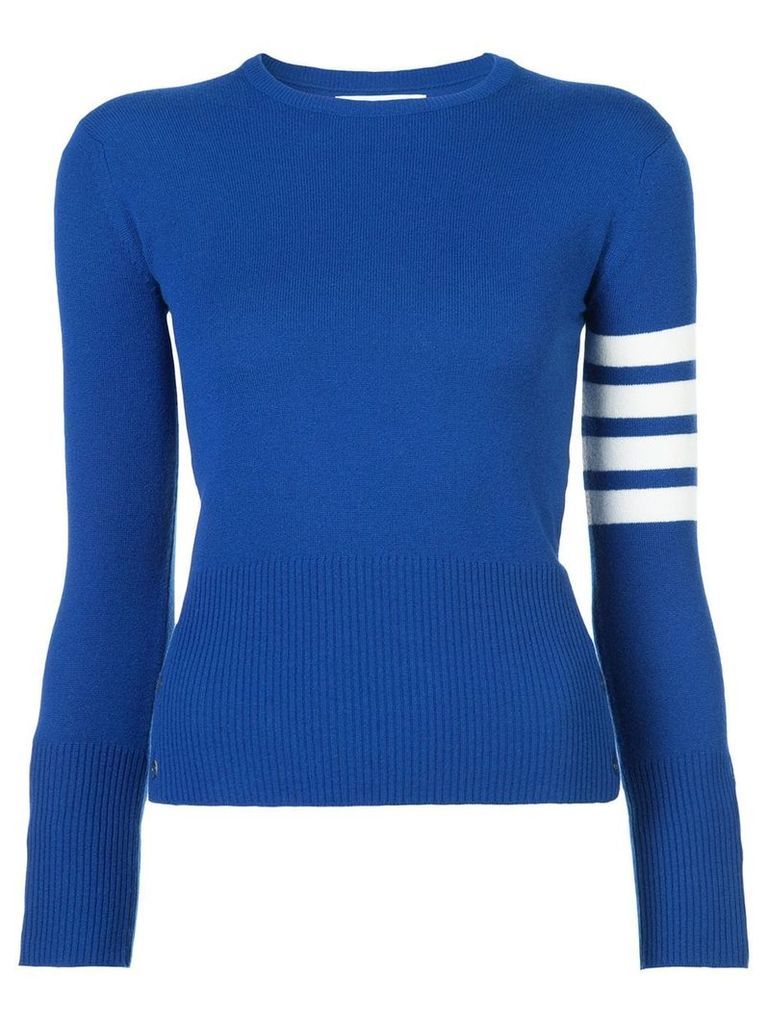 Thom Browne cashmere classic crewneck pullover - Blue