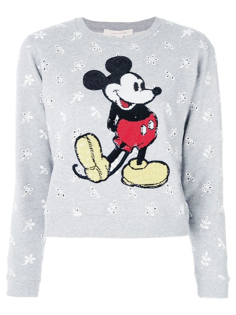 Marc Jacobs embroidered Mickey sweater - Grey