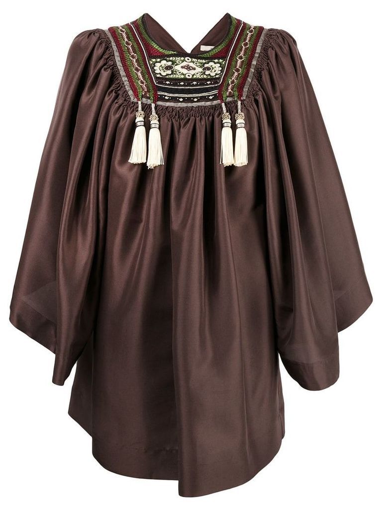 Etro embroidered loose-fit blouse - Brown