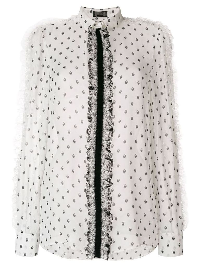 Giambattista Valli lace detail blouse - Neutrals